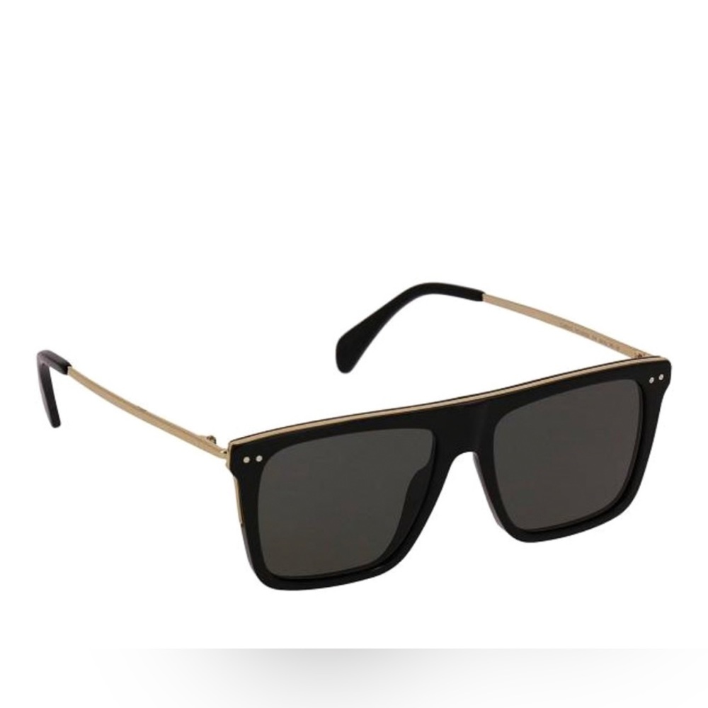 CELINE Highly Coveted BLACK/GOLD Square Sunglasses